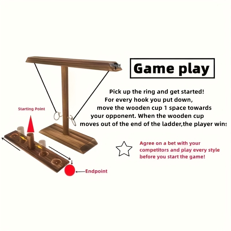 1 adet/2 adet Ahşap Halka Atma - Quick Games Party incelemesi ve fiyatı